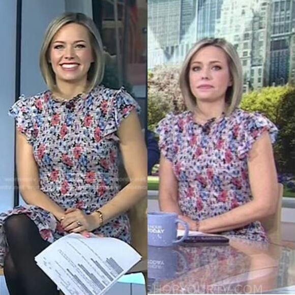 Veronica Beard Cici Mini Dress US 6 Colorful Floral Smocked Ruffle Celeb Style - Picture 3 of 12